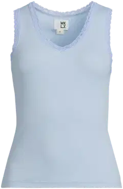 WKLY. naisten ribbitoppi 213W030123 - Chambray blue - 2