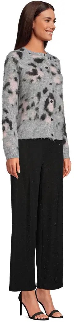 WKLY. naisten intarsia-neuletakki, harjattu pehmeä pörröpinta, villasekoite 213W312680 - MULTI COLOR - 4