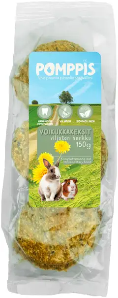 Pomppis jyrsijän viljaton voikukkakeksit 150g - 1