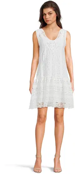 WKLY. naisten hihaton pitsimekko 218W160450 - Off white - 1