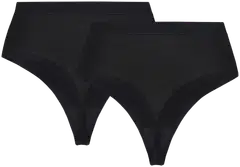 Pierre Robert naisten String Tencel Modal alushousut 2-pack - Black - 3
