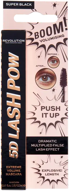 Makeup Revolution 5D Lash Pow musta ripsiväri 12,2ml - 4