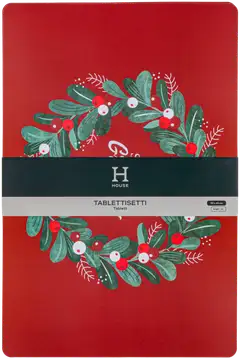 House muovitabletti Greetings 4 kpl 30 x 45 cm punainen - 2