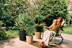 elho ruukku Foss 30cm aluslautasella musta - 3