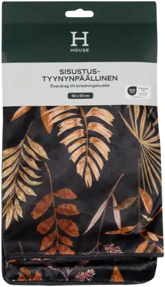 House sisustustyynynpäällinen Autumn Velvet 50x50 cm okra/ruskea/musta - 2
