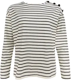 TEX naisten raidallinen trikoopusero I997159 - BLACK 1 - 1