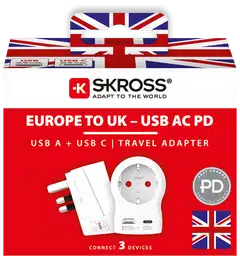 Skross Eurooppa - UK - USB -adapteri - 3