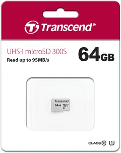 Transcend muistikortti 300S 64GB U1 Micro SD - 2