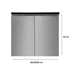 Lykke peilikaappi nordic original 78x13x70cm, musta - 7