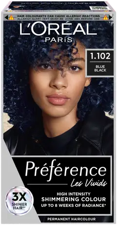 L'Oréal Paris Préférence Vivid Colours Blue Black intensiivinen kestoväri 1kpl - 1