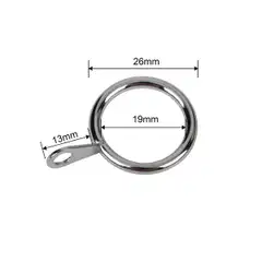 Ihanin verhorenkaat Cafe kromi 19/26mm 10kpl/pss - 4