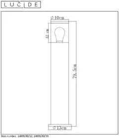 Lucide pylväsvalaisin Fedor IP44 79,5 cm musta - 4