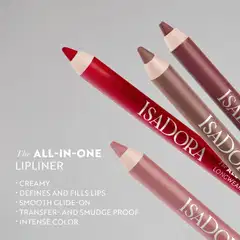 Isadora All-in-One Lipliner huultenrajauskynä 01 Bare Beige 1,2 g - Bare Beige - 3