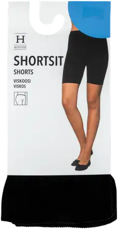 House naisten saumattomat viskoosishortsit - BLACK - 2