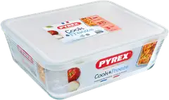 Pyrex Cook & Freeze kannellinen lasivuoka 27x22cm - 1