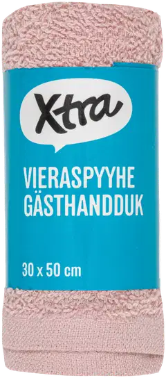 Xtra vieraspyyhe Anna 30x50 cm vaaleanpunainen - 2