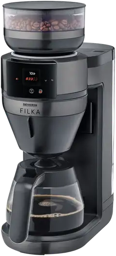 Severin kahvinkeitin lasikannulla KA4854 Filk Dark Inox - 1