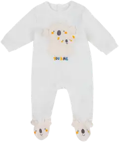 TEX BABY vauvojen velourpyjama Koala - Off white - 1