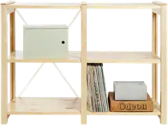 Lundia Classic LP-levyhylly, luonnonvalkoinen - 1