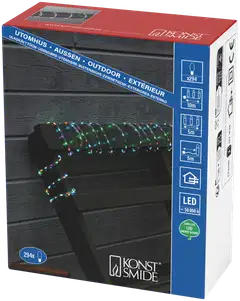 Konstsmide Valoköysi 3018-505, 294 Candy color LED, Läpinäkyvä kaapeli IP44 - 4