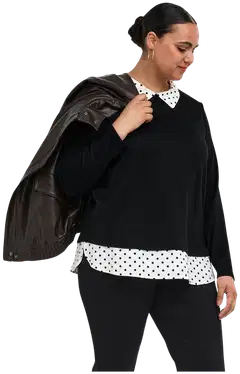 ONLY CARMAKOMA naisten neulepaita Caralba - Black - 6