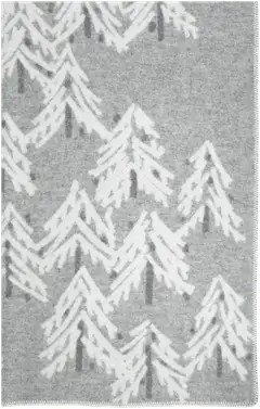 Lapuan Kankurit Kuusi huopa 130x200cm vaalea harmaa-valkoinen 100% villa - 1