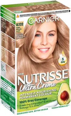 Garnier Nutrisse Ultra Creme 8.132 Light Blonde Nude Luonnonvaalea kestoväri 1kpl - 2