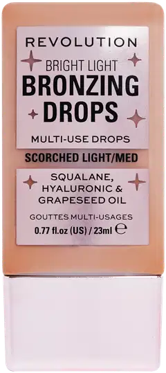Makeup Revolution Bright Light hehkua antavat meikkitipat 23ml Golden Star Dew - Bronze Scorched - 1
