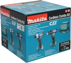 Akkukonesarja Makita CLX224A 12V Max (sis akkuporakone, iskeväruuviväännin, 2 x 12 V 2ah akkua ja laturi) - 2