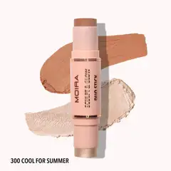 MOIRA Sculpt & Glow Duo Stick varjostus- ja korostuspuikko 6 g + 5,2 g - 300 Cool For Summe - 3