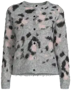 WKLY. naisten intarsia-neuletakki, harjattu pehmeä pörröpinta, villasekoite 213W312680 - MULTI COLOR - 2
