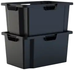 MANO varasto/muuttolaatikko 50 l musta - 2