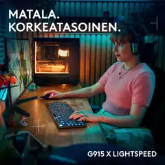 Logitech g915 x lightspeed langaton pelinäppäimistö tactile musta - 6