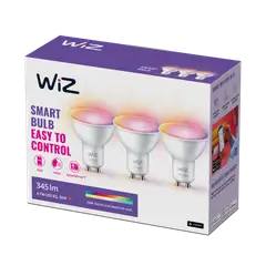 WiZ älylamppu GU10 PAR16 4.7W RGB Wi-Fi, 3 kpl:n pakkaus - 12