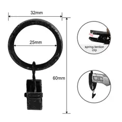 Ihanin verhorenkaat nipistimellä mustakulta 25/32mm 10kpl/pss - 4