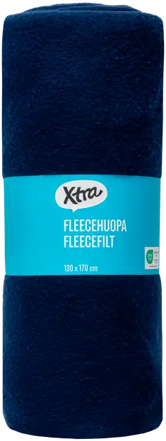 Xtra fleecehuopa Uni 130x170 cm tummansininen - 3