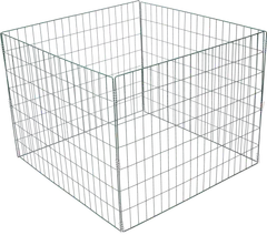Lehtikompostori teräsverkko 90 x 90 x 70 cm - 3