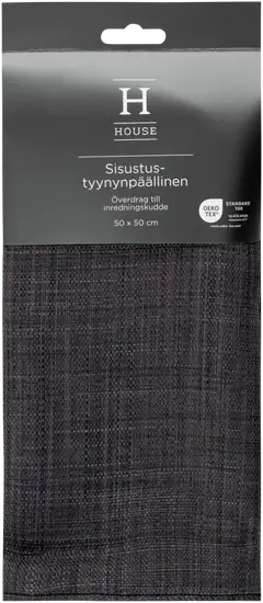 House sisustustyynynpäällinen Albert meleerattu 50x50 cm tummanharmaa - 2