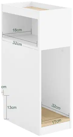 SoBuy yöpöytä valkoinen FBT171-WN - 3