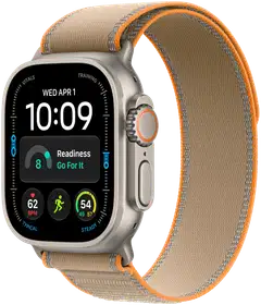 Apple Watch Ultra 4 GPS + Cellular 49 mm:n luonnontitaanikuori ja hiekanvärinen Trail Loop -ranneke - S/M - MJAJ4KS/A - 2