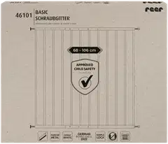 Reer turvaportti esteetön, metallinen valkoinen, 68-106cm - 2