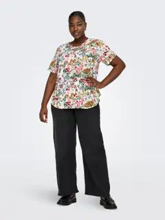 ONLY CARMAKOMA naisten paita Carvica - Cloud dancer - 5