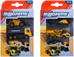 Majorette Volvo työmaa-ajoneuvot, 3 kpl/pkt, 7,5 cm, lajitelma - 3