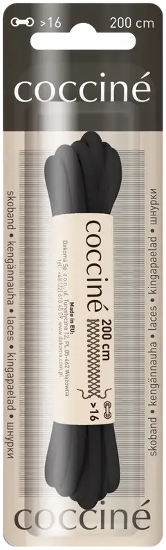 Coccine kengännauha 200 cm, musta - 1