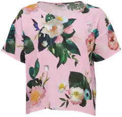 Garden by Uhana naisten Ivy kukallinen pusero, boxy, jäjä istuvuus - Mids light pink - 1