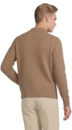 WKLY. miesten pehmeäpintainen vetoketjullinen neuletakki 195W362671 - brown melange - 3