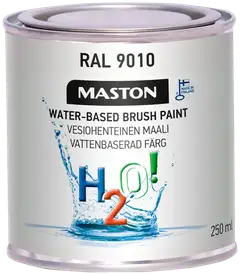 Maali H2O! RAL9010 Puhtaanvalkoinen 250ml - 1