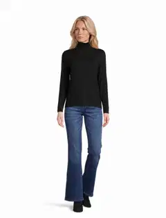 House naisten farkut Straight Flare - MID BLUE - 3