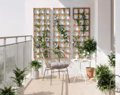 Ritilä / aitaelementti 60X180cm, luonnon ruskea, Materiaalivahvuus 15x38mm - 5