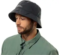 Jack Wolfskin hattu Rain Bucket Hat - BLACK - 2